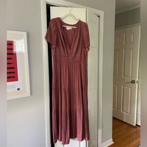 By Anthropologie Somerset Maxi Dress in Rose